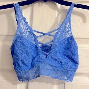 Pink by Victoria Secret blue bralette.  Size small.  Like new condition